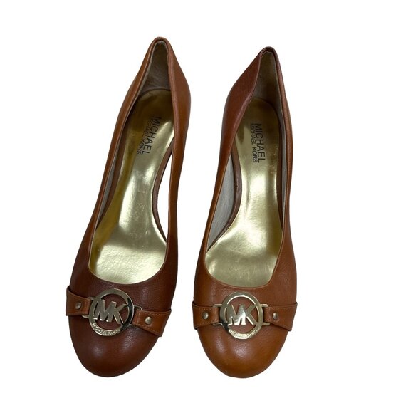 Michael Kors women’s brown shoes heels size 8.5M SKU 2842 - Picture 1 of 12